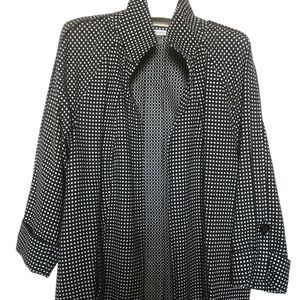 Peter Nygard  Black & White Polka Dot Jacket Large